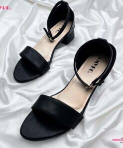 Myro Black Anklestrap Low Heel