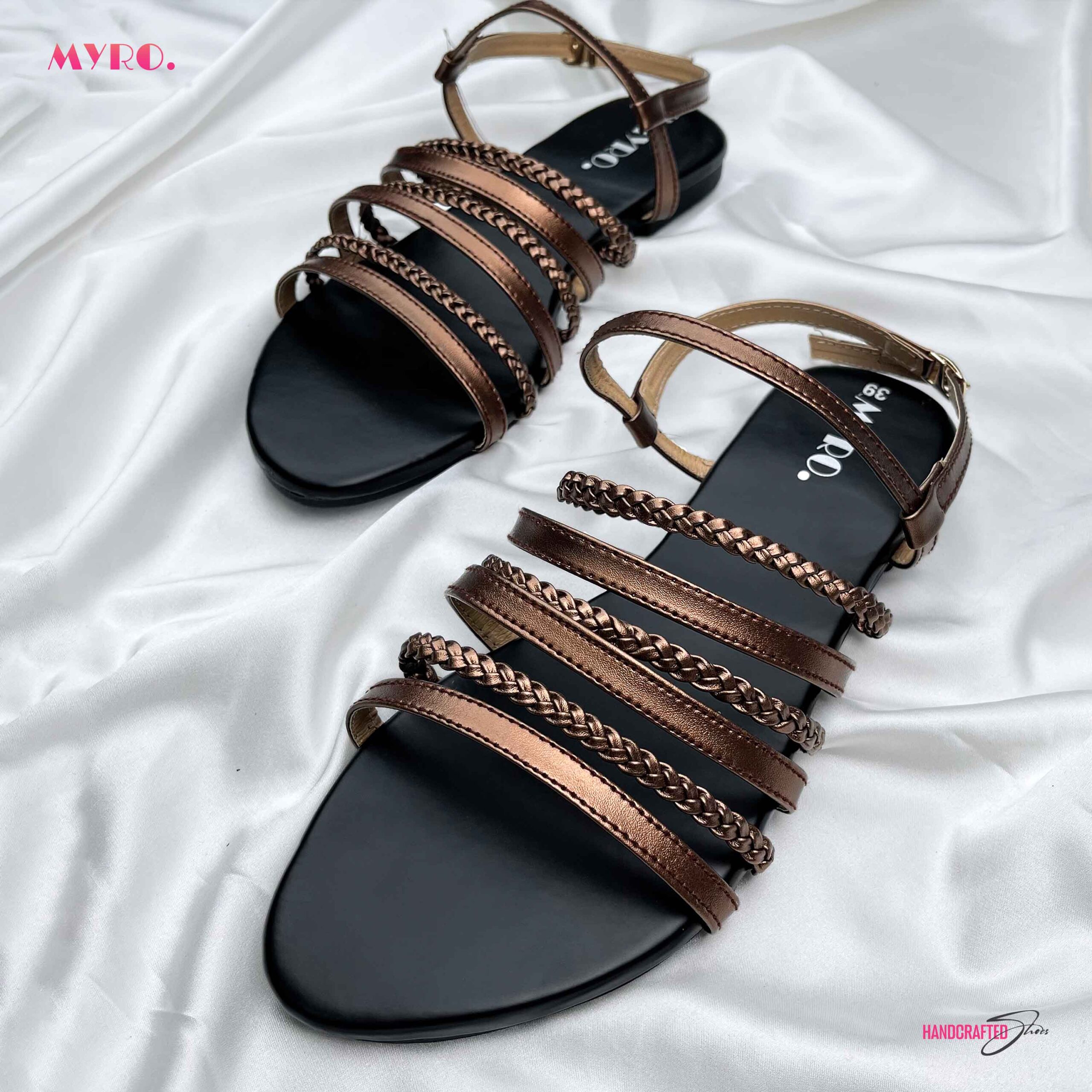 Myro Copper Braided Strappy