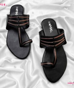 Myro Black Copper Chappal