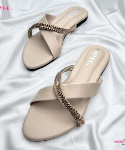 Myro Cream Fuschia Flat