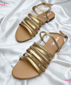 Myro Gold Braided Strappy