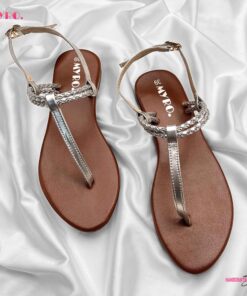 Myro Silver Braided Thongs