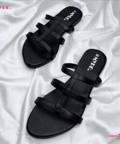 Myro Black Caged Slide