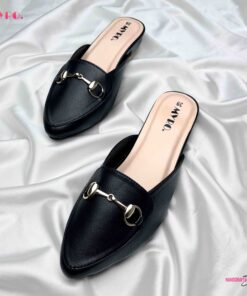 Myro Black Toe Mules