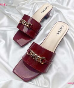 Carolyn Maroon Low Heel