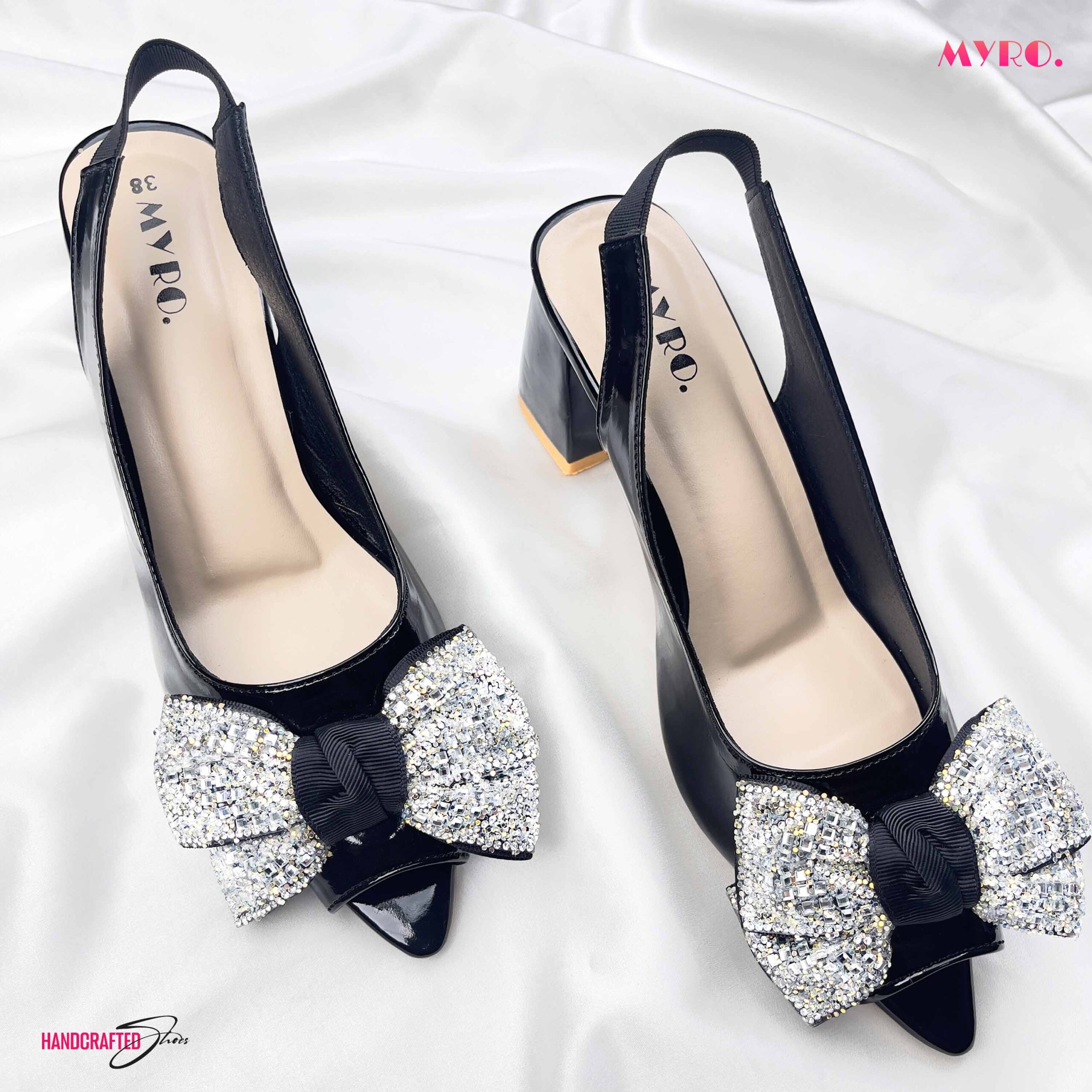 Dazzle Bow Black Heel - Image 3