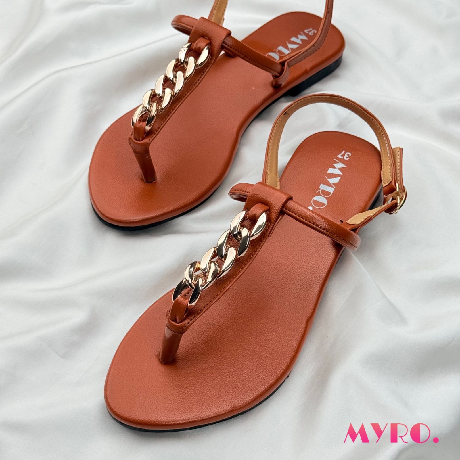 Chainova Mustard Thongs - Image 3