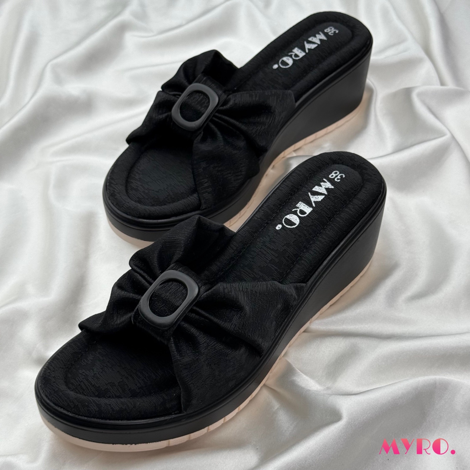 Prismatic Black Boston Heel