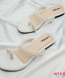 Roshni Zardosi White Flat