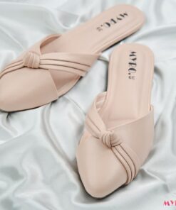 Knotique Cream Mules