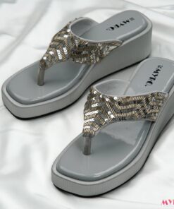 Eloria Zardosi Silver Heel