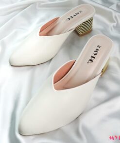Mivi White Mules